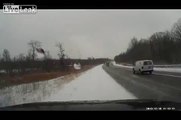 LiveLeak.com - Tow Truck Dashcam Catches Accident