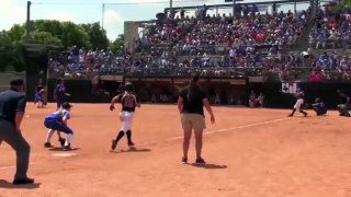 LiveLeak.com - High school softball catcher makes two brutally dirty plays at home plate