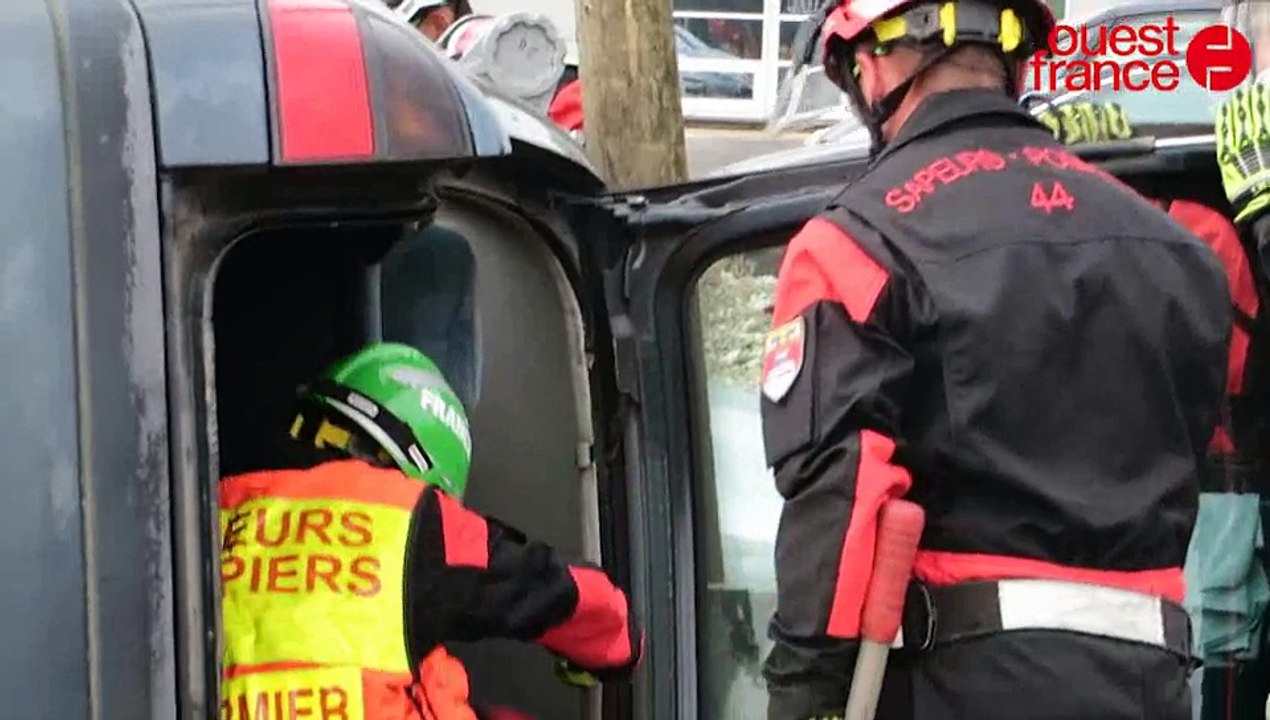 Entraînement l'équipe de pompiers Loire-Atlanti...