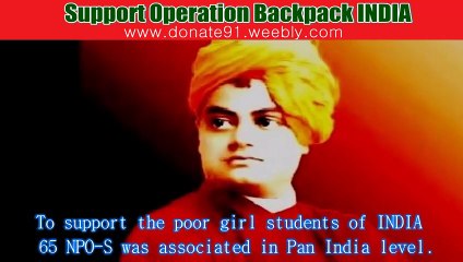 Support operation backpack india