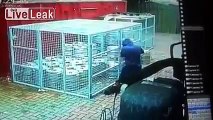 Thief attempts to rob keg from off licence
