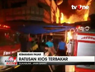 Ratusan Kios Pasar Pelita Sukabumi Terbakar