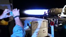 Mind Blowing - Technician Places His Hand on an F-18 Engine Nozzle on Full Afterburner