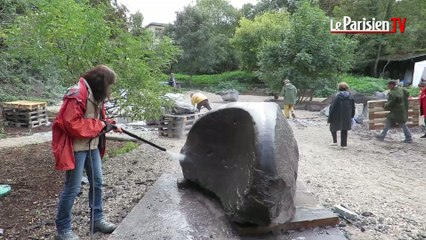 Trois semaines pour réaliser sept sculptures monumentales