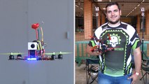 Entre aéromodélisme et jeux vidéo, la course de drones est devenue sa passion