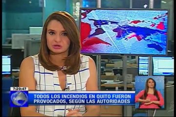 Todos los incendios en Quito fueron provocados, según las autoridades