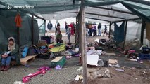 Migrants camp at Greek/Macedonian border