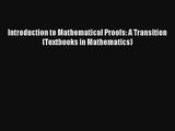 AudioBook Introduction to Mathematical Proofs: A Transition (Textbooks in Mathematics) Online