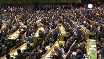 پخش مستقیم سخنرانی پاپ در سازمان ملل متحد