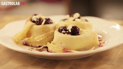 How to Make Crepes with Port Wine Cherries