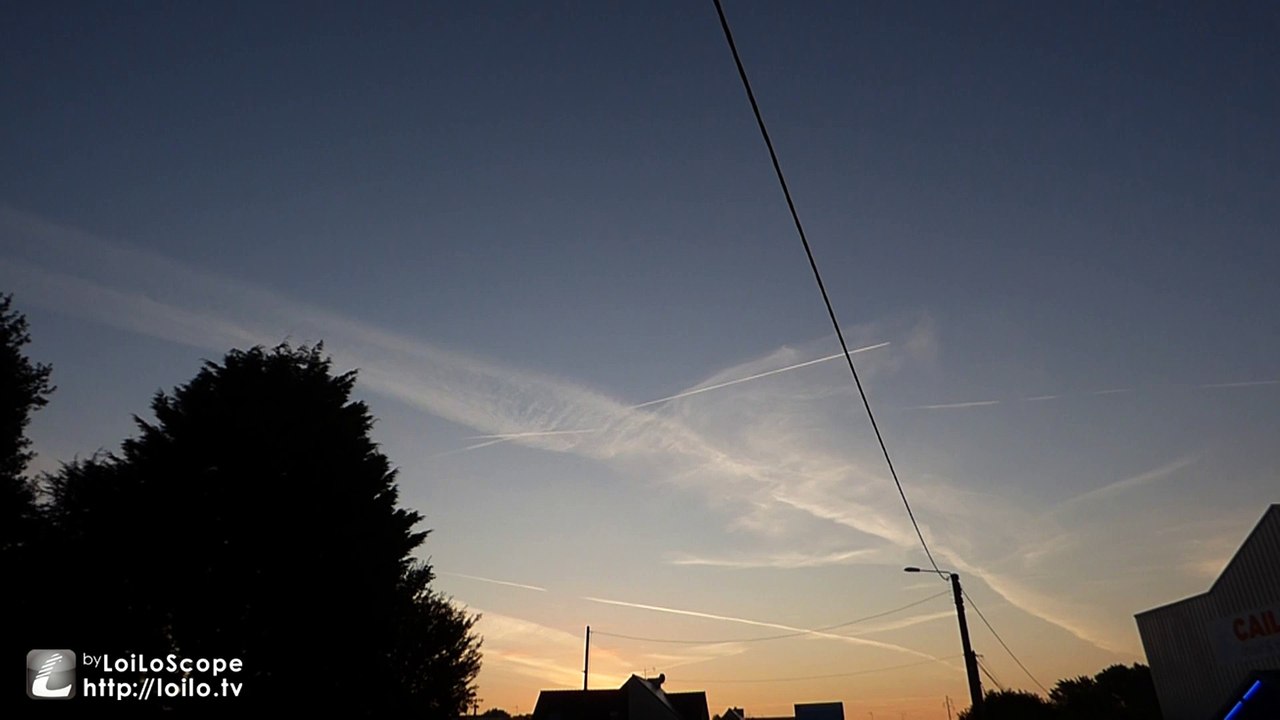 épandage aérien sur Quimper le 6 septembre 2015, vidéo N°1