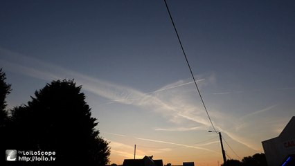 épandage aérien sur Quimper le 6 septembre 2015, vidéo N°1