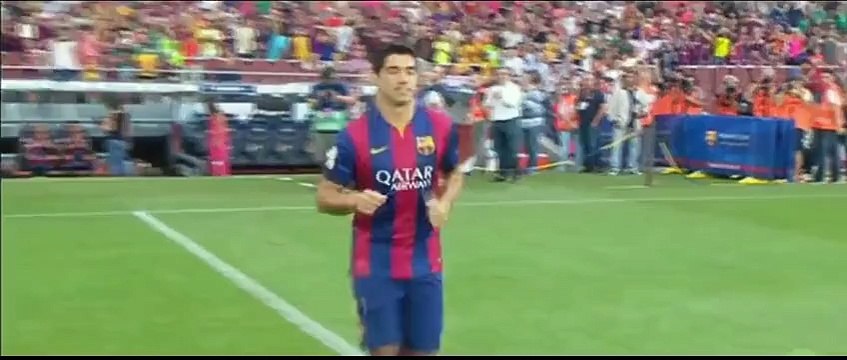 Luis Suárez presentation as FC Barcelona player - 18-8-14 - HD