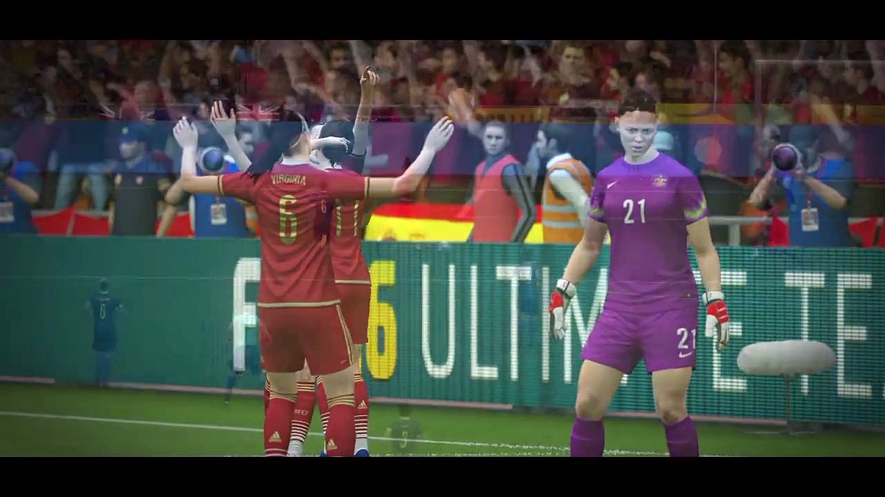 FIFA 16 PS4 1080p HD Mejores jugadas Torneo Selecciones femeninas ESP-AUS