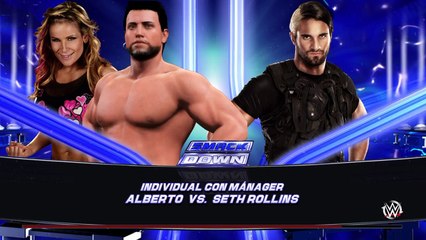 WWE 2K15 PS4 1080p HD Alberto vs Seth Rollins Smackdown