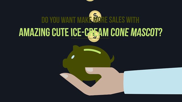 Cute Ice-Cream Cone - Mascot costume by SPOTSOUND.CO.UK