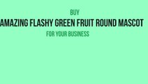 Flashy Green Fruit Round - Mascot costume by SPOTSOUND.CO.UK