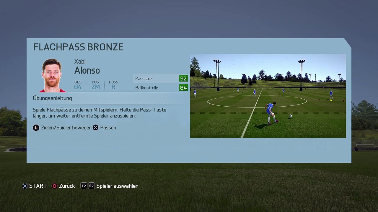 FIFA 16 Skill-Spiele: Passen - Flachpass Bronze