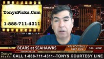 Seattle Seahawks vs. Chicago Bears Free Pick Prediction NFL Pro Football Odds Preview 9-27-2015