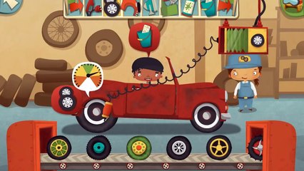 Araba Çizgi Film - Araç bakım istasyonu