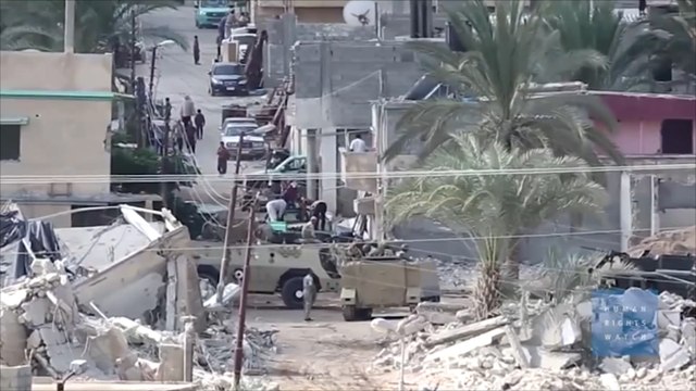 هيومن رايتس: التهجير القسري بسيناء انتهاك للقانون الدولي