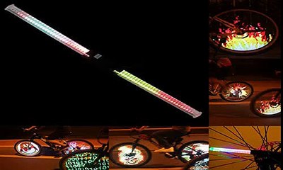 Fordex Group Rechargeable Cycling Spoke Wheel Flash Light DIY Designs Patterns R Top Goods