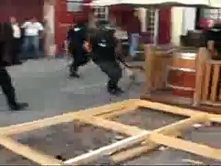 La police roumaine en action