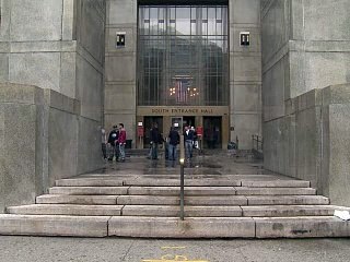 Strauss-Kahn est arrivé dans l'enceinte du tribunal de New York