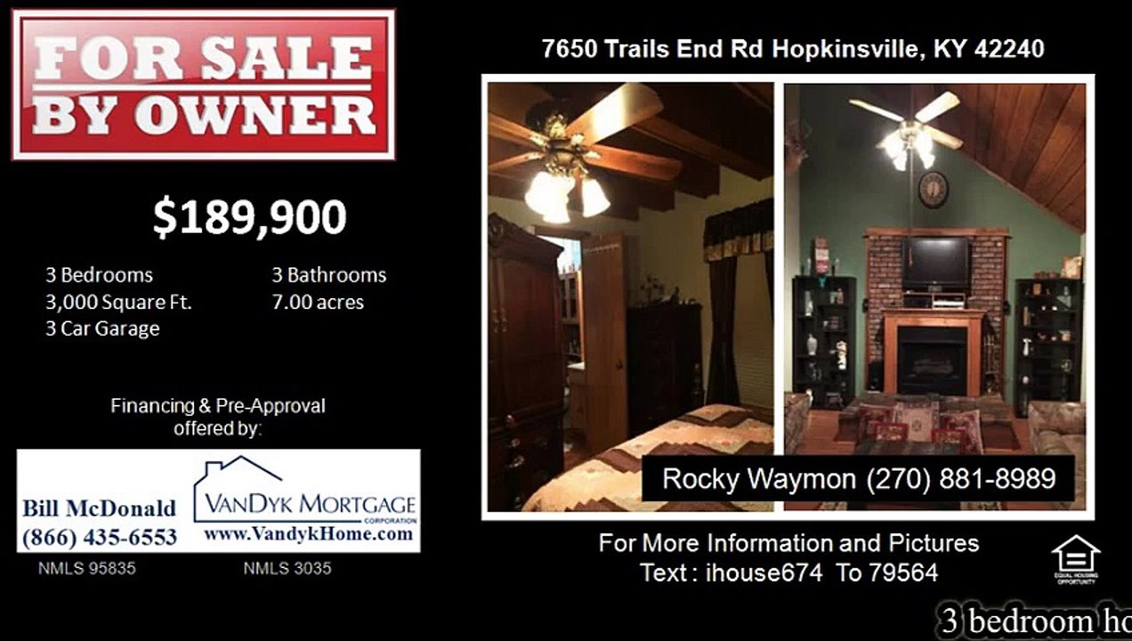 3 bedroom home for sale with basement in Hopkinsville KY