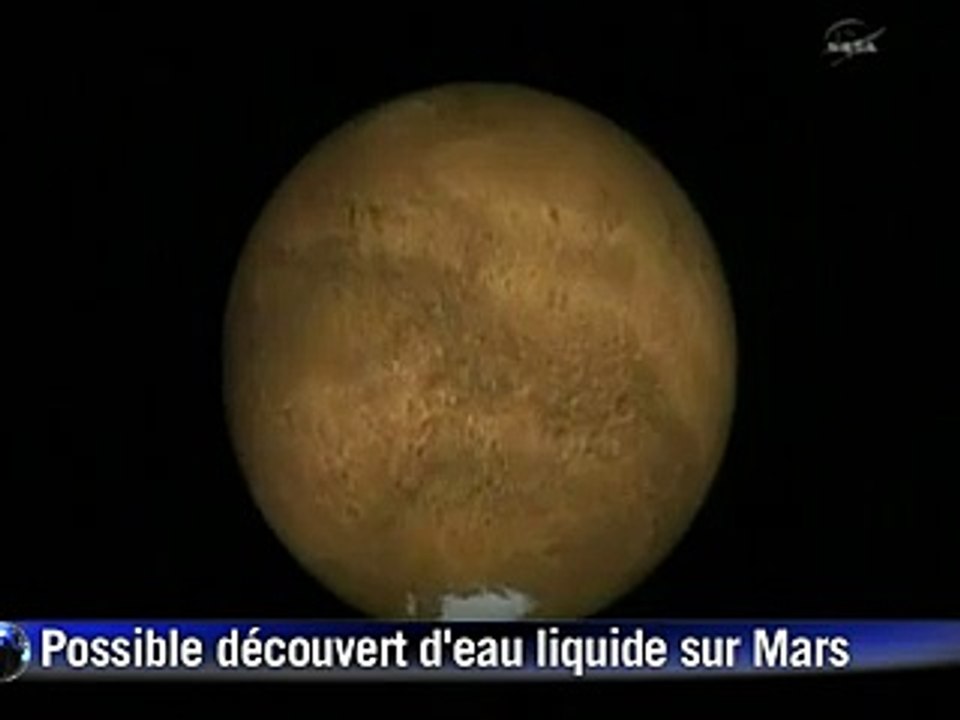 De l'eau liquide pourrait avoir été découverte sur Mars, selon la Nasa