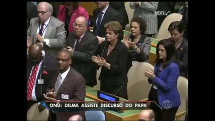Dilma Rousseff assiste a discurso do Papa nos Estados Unidos