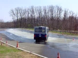 Onibus dando Cavalo de Pau
