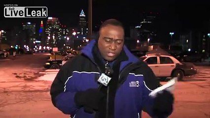 Cleveland Police have a snowball fight.