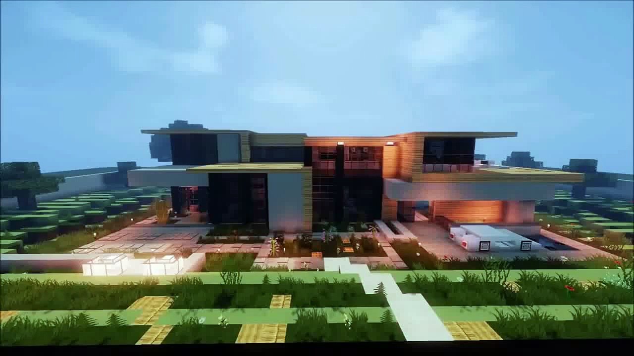 MINECRAFT: How To build A Modern House / Best modern House 2013 - 2014 ( hd ) Tutorial