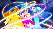 Go! Princess Pretty Cure - Miracle Mode Elegant (Lily, Bubble and Shotting Star) and Trinity Explosion