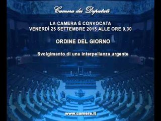 Roma - Camera - 17^ Legislatura - 490^ seduta (25.09.15)