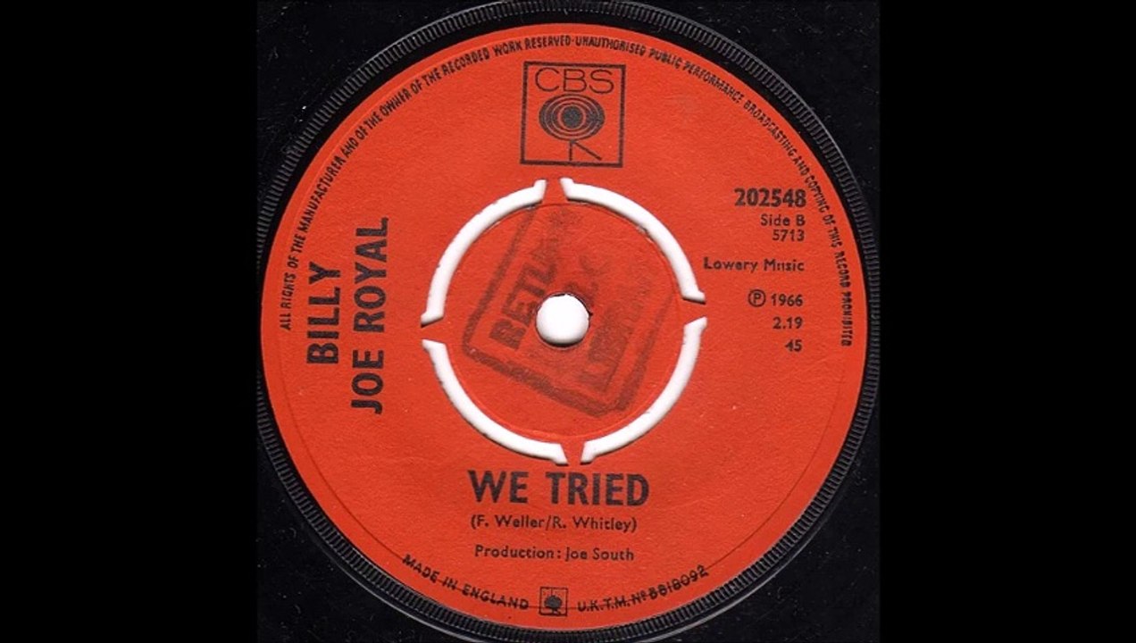 Billy Joe Royal - We Tried (1966)