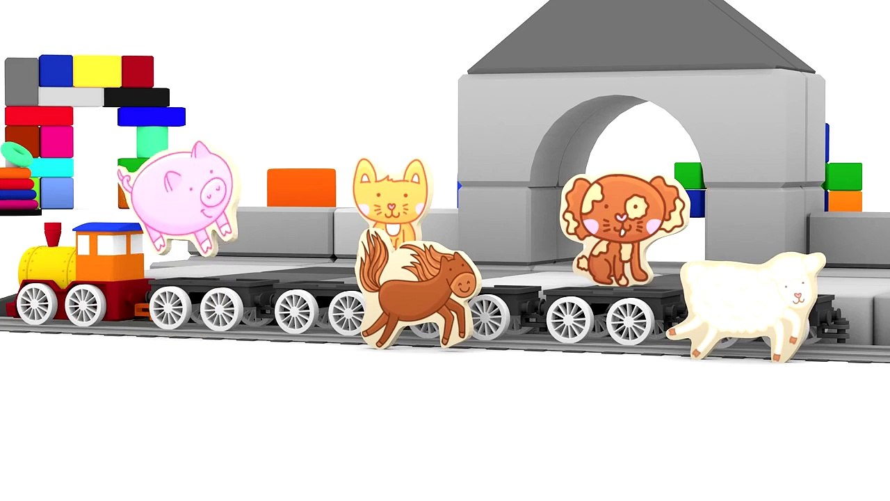 Cartoon Cars & Trains - FIND the FARM ANIMAL! - Animated Jigsaw Puzzle [Full Episode]