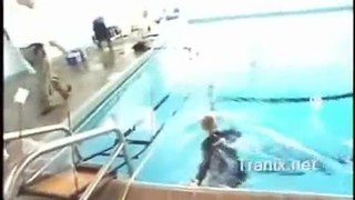 50 cal fired into a pool