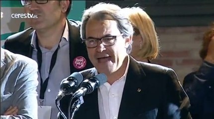 27-S; Artur Mas: "Tenemos una doble victoria: ha ganado el sí y la democracia"