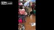Women brawling inside Walmart in front of their kids and damaging the store