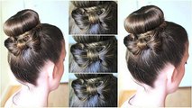 How to create a DIY Bow Bun Updo  Hair Tutorial