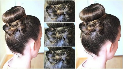 How to create a DIY Bow Bun Updo  Hair Tutorial