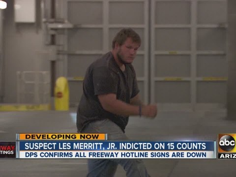Suspect Let Merritt, Jr. indicted on 15 counts