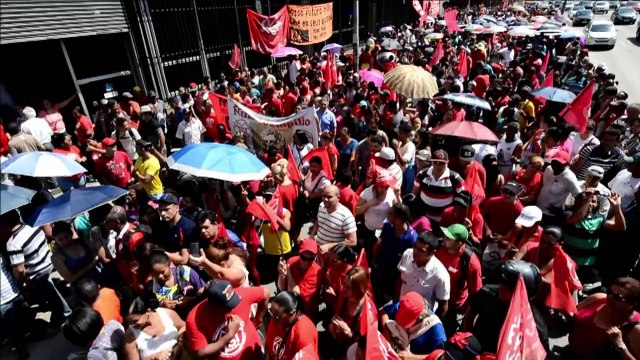 Trade unions protest against Brazil budget cuts