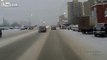 WTF ? - Dash Cam in Russia Captures Sliding Car AVOIDING Crash