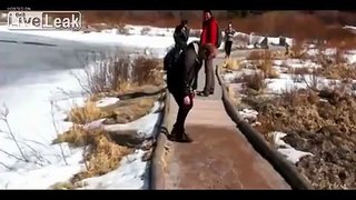 LiveLeak.com - Of Course The Ice Will Take Your Puny Weight