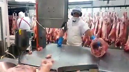 butcher uses new technology very fast
