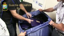 Roma - Intercettati all’aeroporto di fiumicino 50 chili di eroina ed arrestati 11 narcotrafficanti (26.09.15)