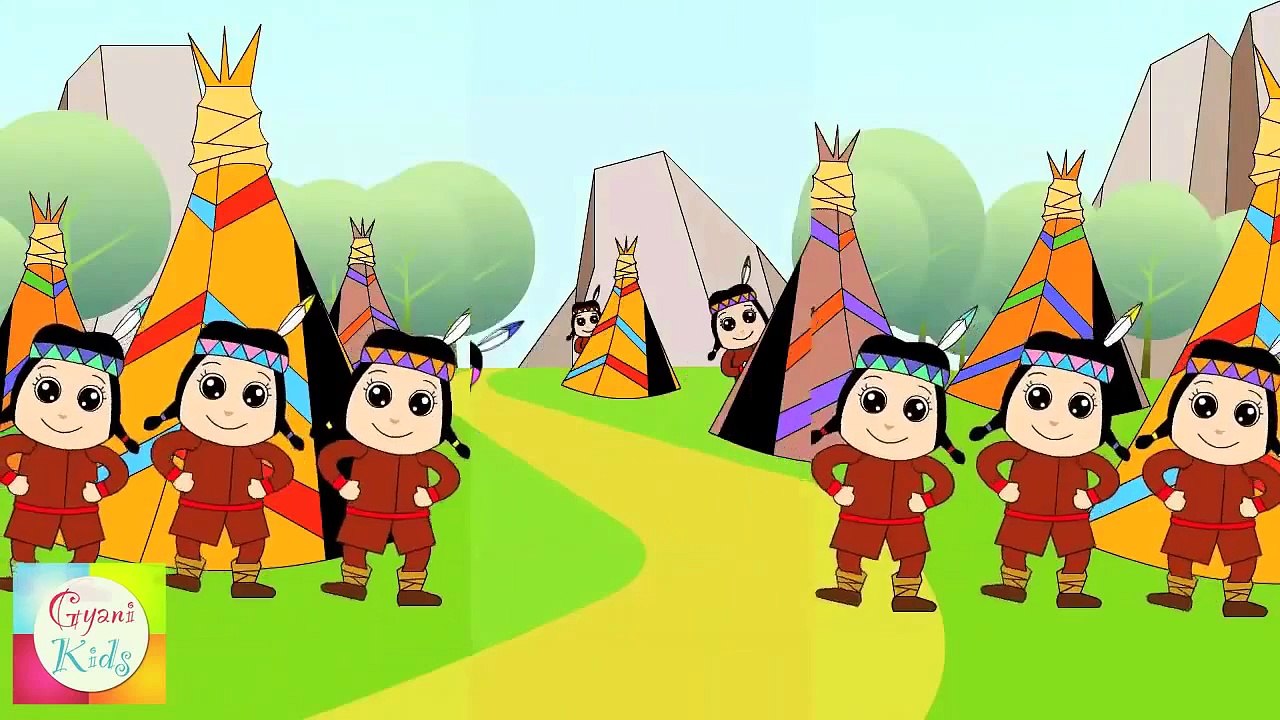 Ten Little Indians Nursery Rhymes   Cartoon Animation Songs For Children